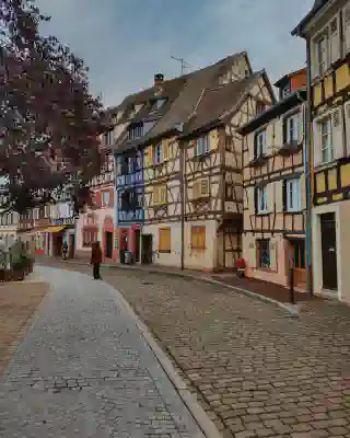 The colorful beautiful houses in Colmar