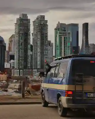 The Quest in front of the Calgary Skyline.