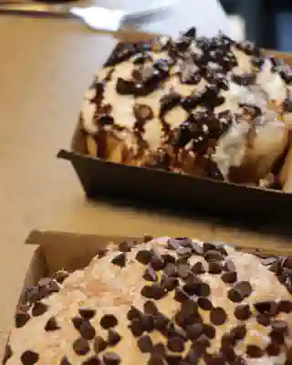 So sweet it’ll make your teeth fall out. Cinnamon bun from Cinnaholic