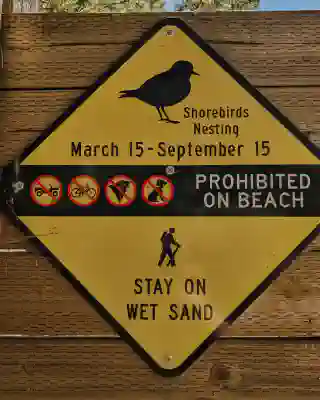 Sign at Oregon Sand Dunes National Park.